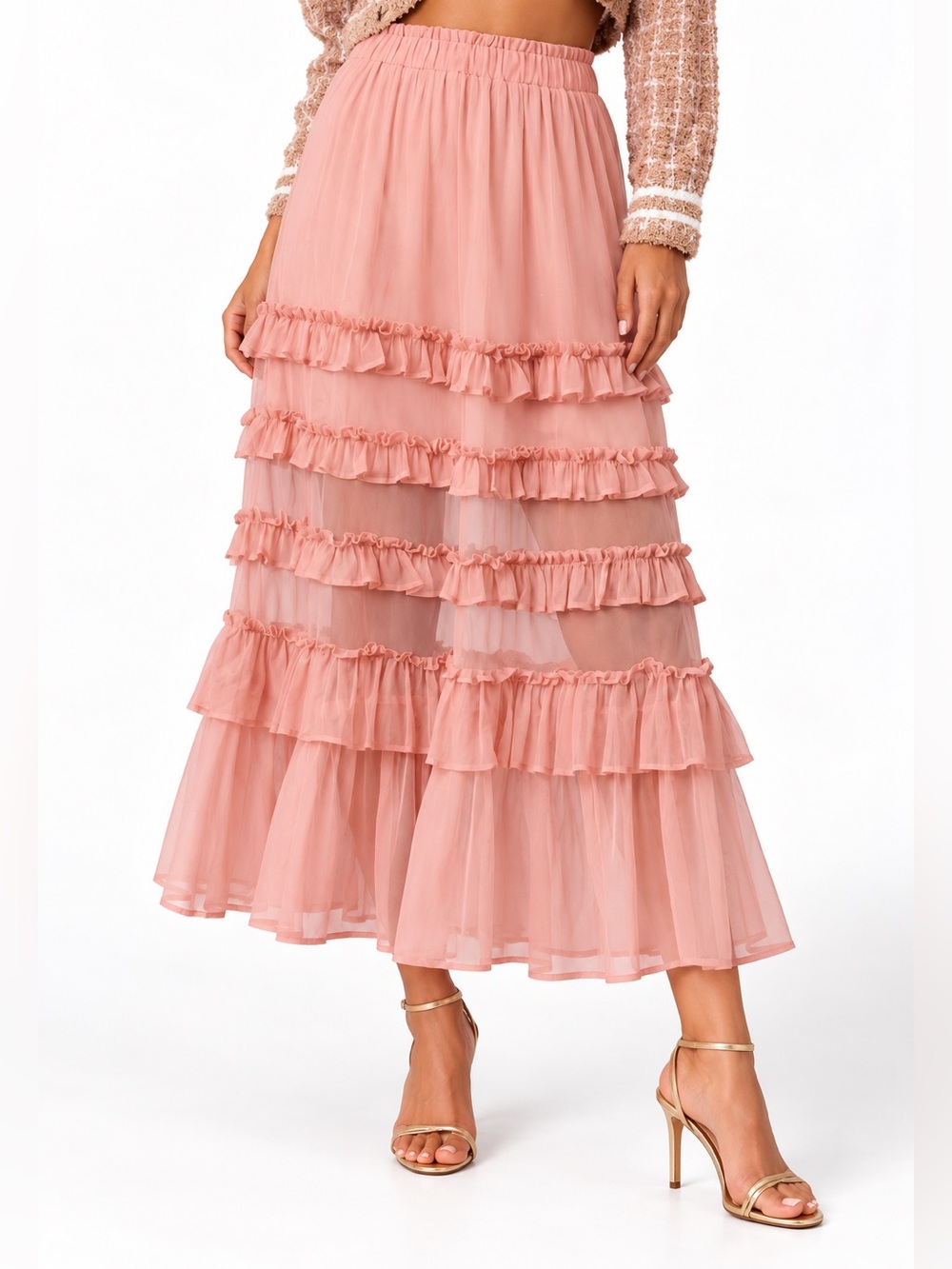 💕Blush💕 Maeve Tiered Ruffle Skirt NWT